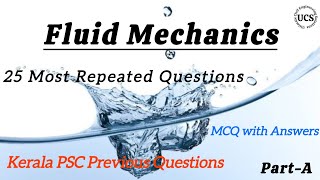 𝗙𝗹𝘂𝗶𝗱 𝗠𝗲𝗰𝗵𝗮𝗻𝗶𝗰𝘀  Previous Year Questions amp Answers  MCQ  Part  A [upl. by Mendelson]