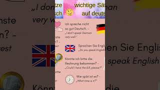 Deutsch lernen mit Spaß  Wichtige Sätze deutsch [upl. by Nylauqcaj231]