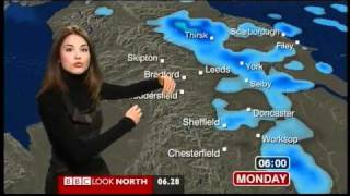 Keeley Donovan on Look North  hottest weathergirl ever BBC1 291110 [upl. by Nesnar]