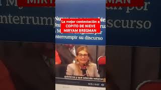 La mejor contestación a COPITO DE NIEVE MIRYAM BREGMAN noticias [upl. by Leirua]