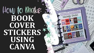 Make Book Cover Stickers Using Canva [upl. by Licht]