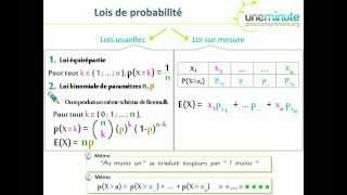 Synthèse dUne Minute  Loi de Probabilité [upl. by Aissak704]