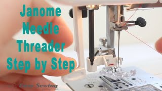 How to Use a Janome Needle Threader [upl. by Yentuoc]