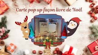 Carte pop up façon livre de Noël 🎄 papiers Action [upl. by Izy]