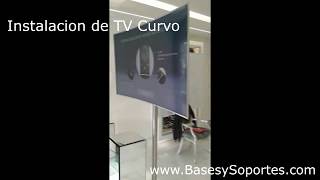 Soporte Pivote anclado al piso para TV Smart Samsung Curvo [upl. by Ahsytal]