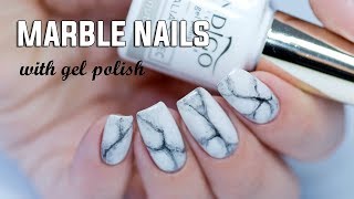 REALISTIC MARBLE NAILS  Easy Step by Step with Gel Polish [upl. by Boyden652]