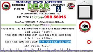 Lottery Sambad Live Dear Nagaland State Lottery Live draw result 23062024 Lottery live sambad [upl. by Pizor]