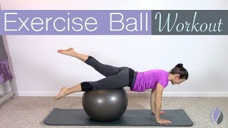 20 Minute Pilates Workout with an Exercise Ball [upl. by Irabaj643]