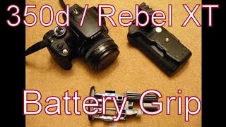 Battery Grip For Canon EOS 350d  400d Digital Rebel XT  XTI  The Opteka BGRXT [upl. by Hewitt467]