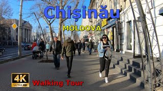 Walking Chișinău 4K MOLDOVA City Centre Virtual Tour 2nd January 2023 [upl. by Nahij]