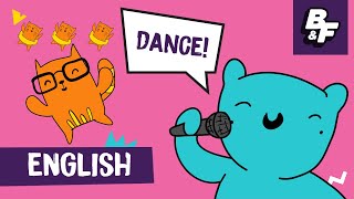 Learn English with BASHO amp FRIENDS  Dance With Your Body Brain Break for Kids [upl. by Bee]