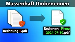 Dateien MASSENHAFT umbenennen ohne Software [upl. by Viens901]