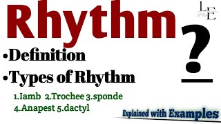 RhythmRhythm in poetryDefinitionTypes of Rhythm  rhythm Iambenglishpoetry [upl. by Rafe]