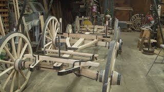 Final Assembly of the New Sheep Wagon Gear in The Wheelwright Shop  Engels Coach [upl. by Aidaas]