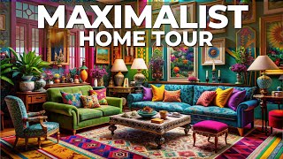 Maximalist Home Tour Bold Decor and Colorful Spaces – 2024 [upl. by Nnayrb]