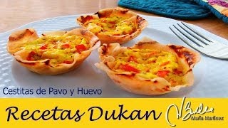 Desayuno Dukan fase Ataque Cestitas de Pavo y Huevo  Dukan Diet PP Breakfast [upl. by Schwarz]