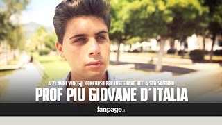 Andrea il prof più giovane dItalia a ventun anni vince la cattedra nella sua città [upl. by Enitsua]