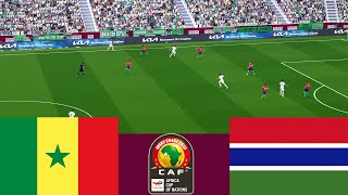 Senegal 3 vs 0 Gambia 2024 CAF Full match  Video game simulation pes 2021 [upl. by Warfourd]