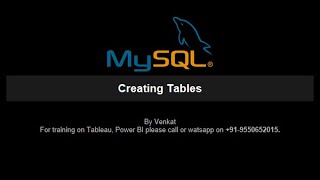 SQL Series 1 Creating Tables [upl. by Anaillil564]