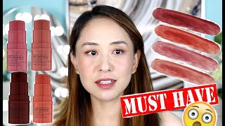 INCREDIBLE  THREE LOVE LIP CHEEK AND EYE TINT STICK REVIEW [upl. by Petuu]