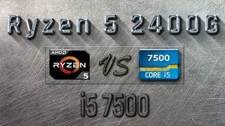 RYZEN 5 2400G vs i5 7500  BENCHMARKS  GAMING TESTS REVIEW AND COMPARISON  Ryzen 5 vs Kaby Lake [upl. by Anidam]