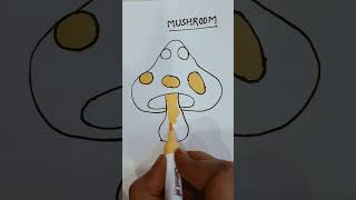 How to draw mashroom step by step Mashroom drawing easy drawing  shorts [upl. by Kareem]