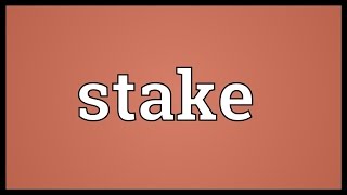 Stake Meaning [upl. by Elata]