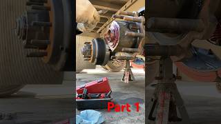 Hendrickson long life trailer wheel end installation and adjustment PART 1 [upl. by Dorreg586]