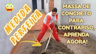 COMO fazer MASSA de CONCRETO para CONTRAPISO da MANEIRA CERTA [upl. by Oira]