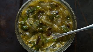 Pati Jinich  Quick Roasted Tomatillo Salsita [upl. by Janicki212]