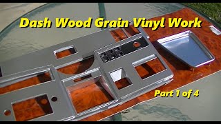 Lincoln Dash Wood Grain Vinyl Install  part 1 [upl. by Dibb]