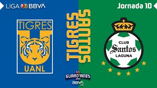 Resumen y Goles  Tigres vs Santos Laguna  Liga BBVA MX  Guardianes 2020  Jornada 10 [upl. by Enhpad]