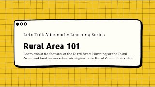 Rural Area 101 [upl. by Garrity]