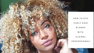 Natural Hair Tutorial How To Dye Curly Hair Blonde [upl. by Fannie]