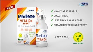 NEW  MERITENE® Vitamin D Spray clinically proven to be 2x more absorbable than capsules [upl. by Jolda]