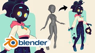 Bringing a Galaxy Girl to Life in Blender  Flare Full Process Explained [upl. by Rivkah]