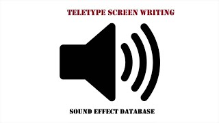 Teletype Screen Writing Sound Effect [upl. by Anyalram]