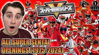 Every Super Sentai Opening in History  FIRST TIME REACTION [upl. by Silisav]