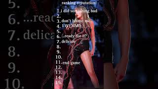 Ranking Reputation 🖤🐍 fyp taylorswift reputation [upl. by Iolande]