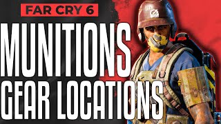 Far Cry 6 MUNITIONS GEAR SET LOCATION GUIDE  HELMET PANTS CHEST SHOES BRACELET [upl. by Anees]