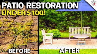 Patio Paver Restoration  DIY Step by Step How to  Easy [upl. by Hallsy]