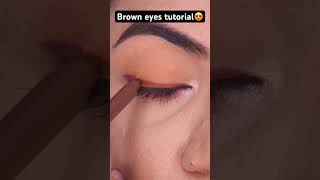 Brown eyes makeup 😍 music ytshorts shorts youtubeshorts eyemakeup cover music atifaslam [upl. by Udale]