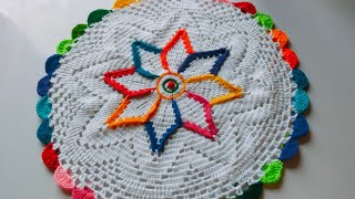 crochet thalposh doily table mat rumalcrochetdesigner1606 [upl. by Nussbaum413]