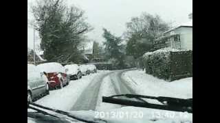 Driving through Southborough Kent Jan 2013 winter snow [upl. by Brandon]