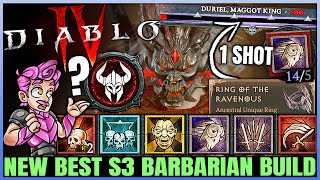 Diablo 4  New Best S3 Highest Damage Barbarian Build  New Charge is OP  Easy Early Duriel amp T100 [upl. by Nnaeed]