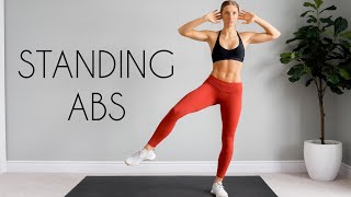 10 min STANDING ABS Workout Intense amp No Equipment [upl. by Haiasi]