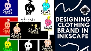 Designing a clothing brand in Inkscape open source free softwaregraphicdesign logo inkscape [upl. by Osswald]