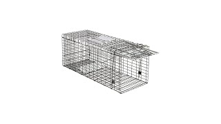 Smartxchoices 32inch Live Animal Cage Trap Catch and Release Spring Loaded OneDoor Collapsible Hu [upl. by Aihgn]