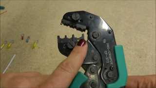 015 CRIMPING STANDARD AVIATION WIRE TERMINALS USING SIMPLE CRIMPER [upl. by Sybilla]