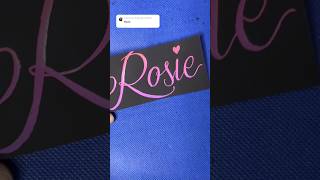 Rosie 💕🎨 nameart letteringart lettering shortvideo shorts scratch arttutorial scratchart [upl. by Lamphere949]